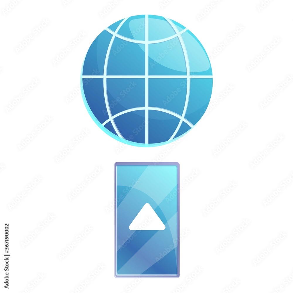 Poster smartphone remote access icon. cartoon of smartphone remote access vector icon for web design isolat