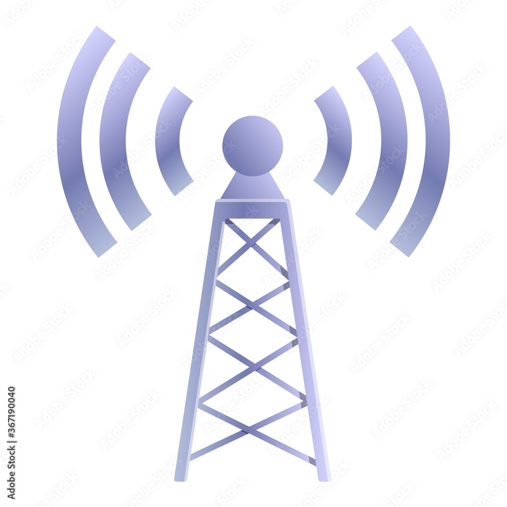 Poster remote access tower icon. cartoon of remote access tower vector icon for web design isolated on whit