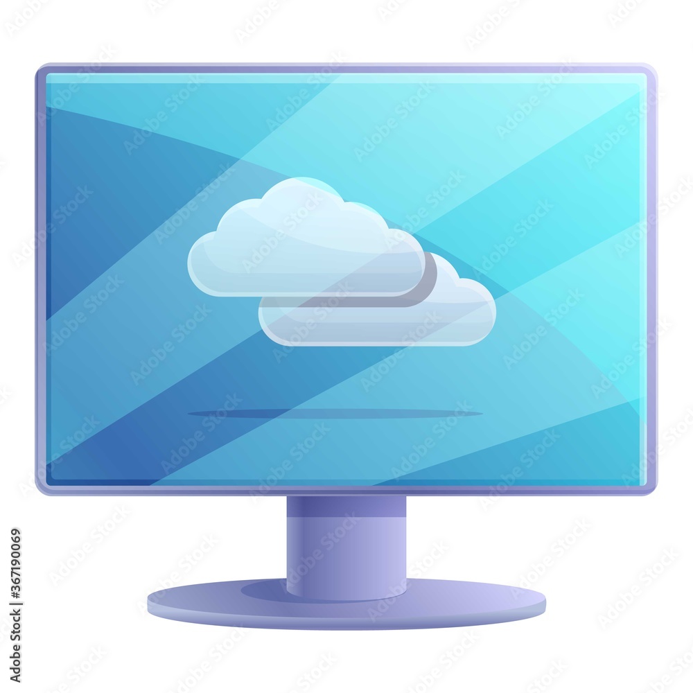 Poster remote access monitor icon. cartoon of remote access monitor vector icon for web design isolated on 