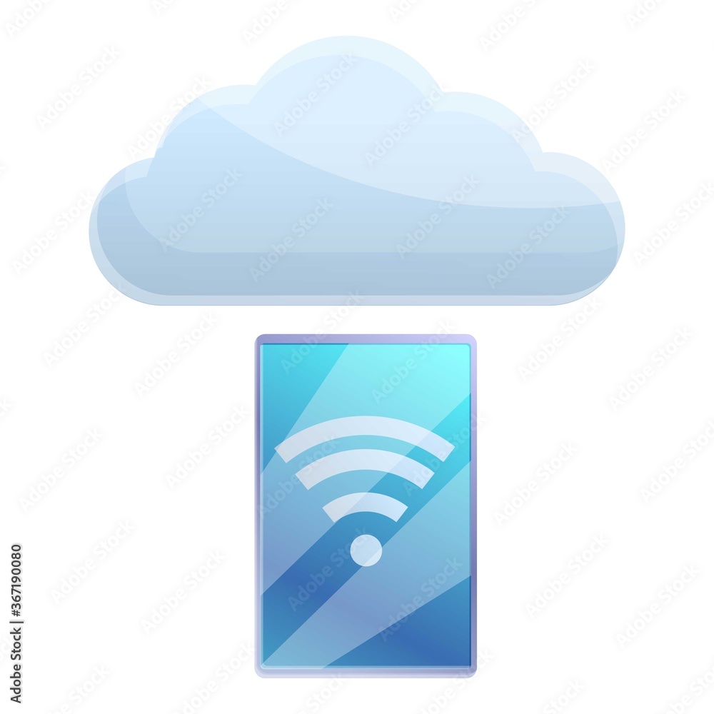 Poster wifi remote access icon. cartoon of wifi remote access vector icon for web design isolated on white 