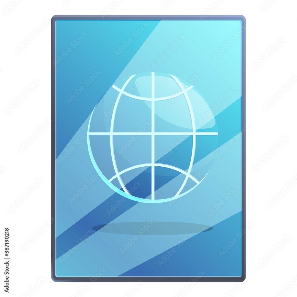 Poster tablet remote access icon. cartoon of tablet remote access vector icon for web design isolated on wh