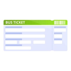 Obraz premium Web bus ticket icon. Cartoon of web bus ticket vector icon for web design isolated on white background