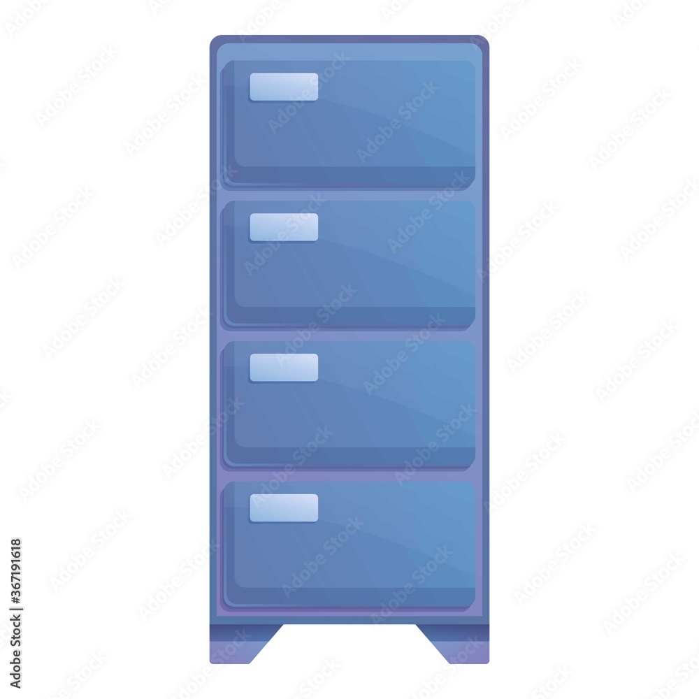 Poster drawer document stand icon. cartoon of drawer document stand vector icon for web design isolated on 