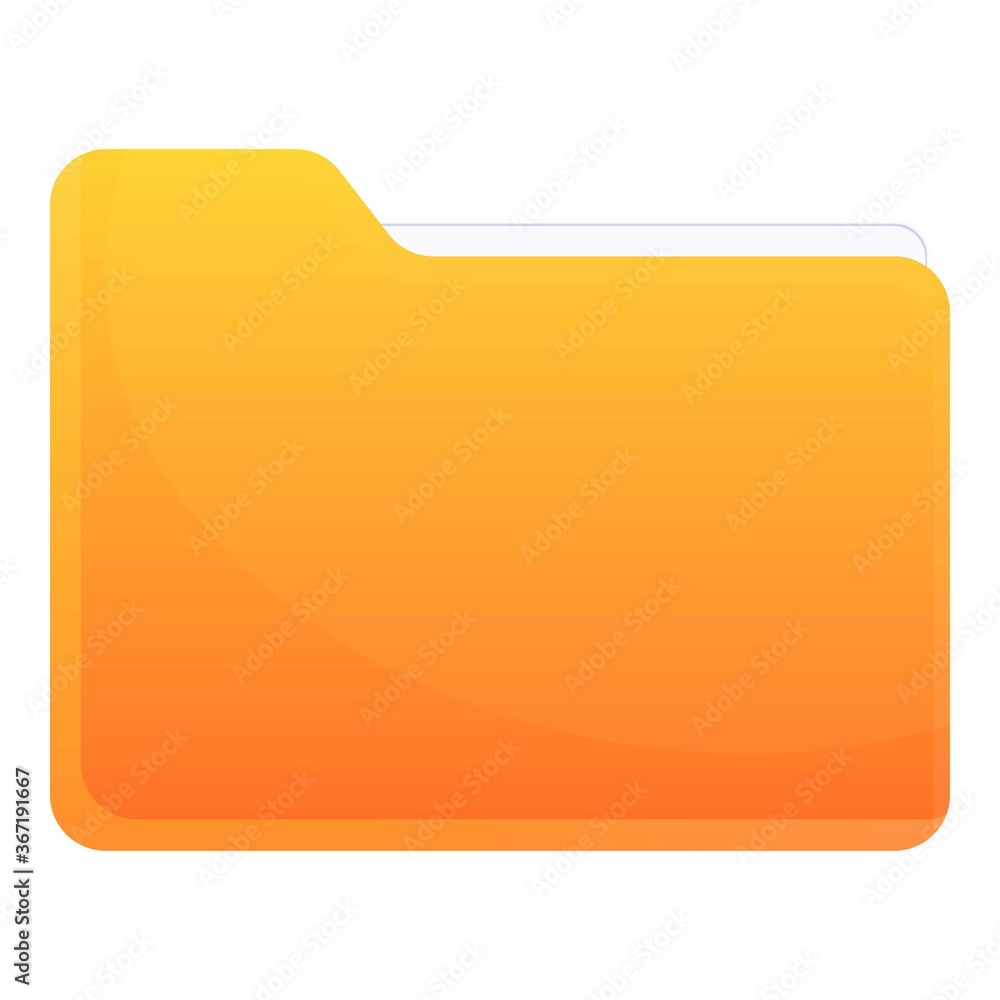 Poster pc folder document icon. cartoon of pc folder document vector icon for web design isolated on white 