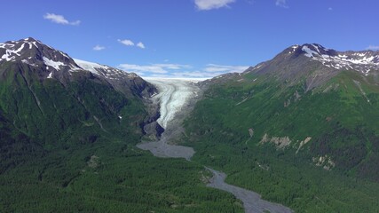 Fototapeta premium Summer glaciers in Alaska 
