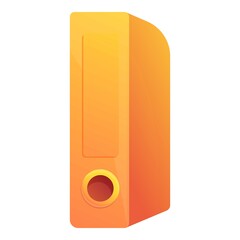 Desktop folder icon. Cartoon of desktop folder vector icon for web design isolated on white background