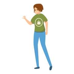 Habit marijuana smoking icon. Cartoon of habit marijuana smoking vector icon for web design isolated on white background