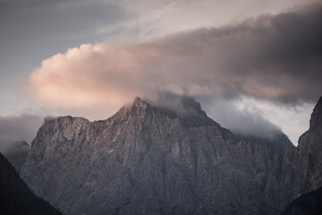 Obraz premium Triglav mountain peak at sunrise