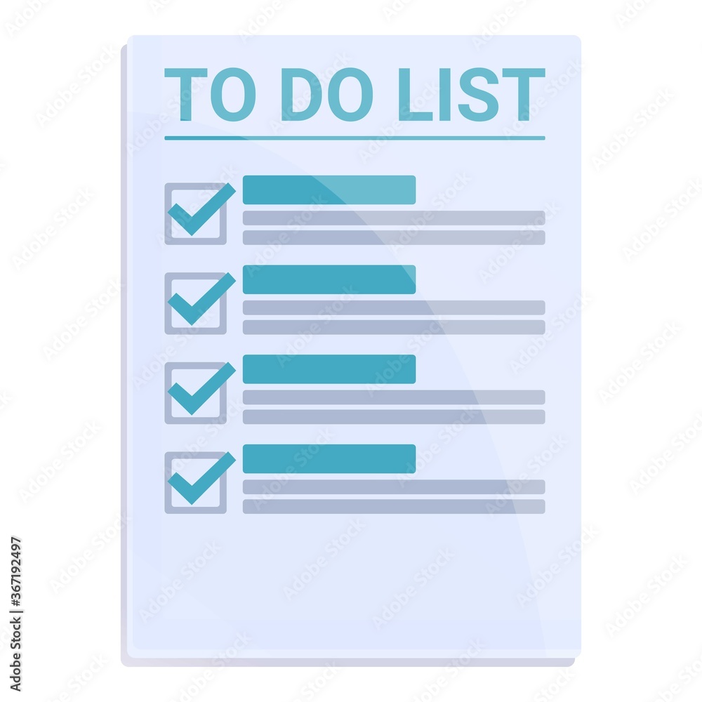 Poster daily to do list icon. cartoon of daily to do list vector icon for web design isolated on white back