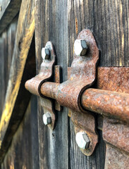 old rusty door handle