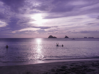 Sunset on beach