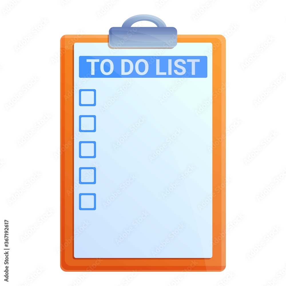 Poster pin to do list icon. cartoon of pin to do list vector icon for web design isolated on white backgrou