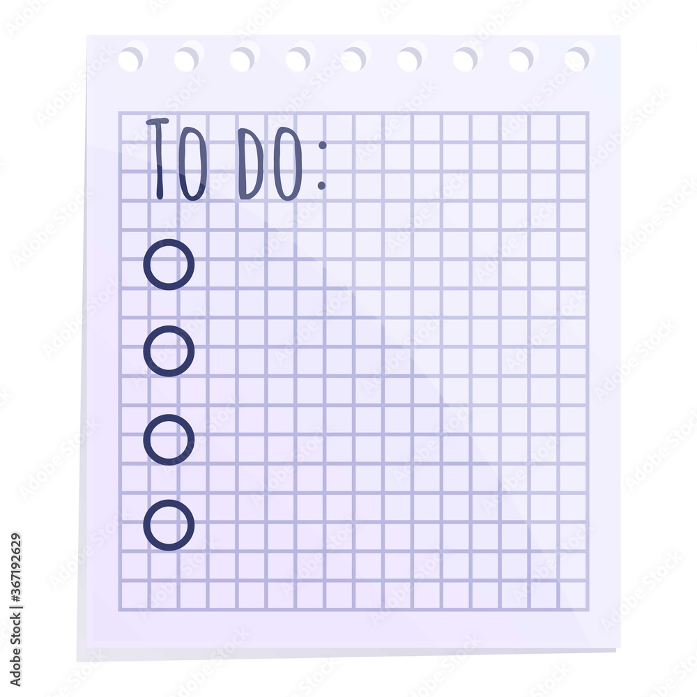 Poster important to do paper icon. cartoon of important to do paper vector icon for web design isolated on 
