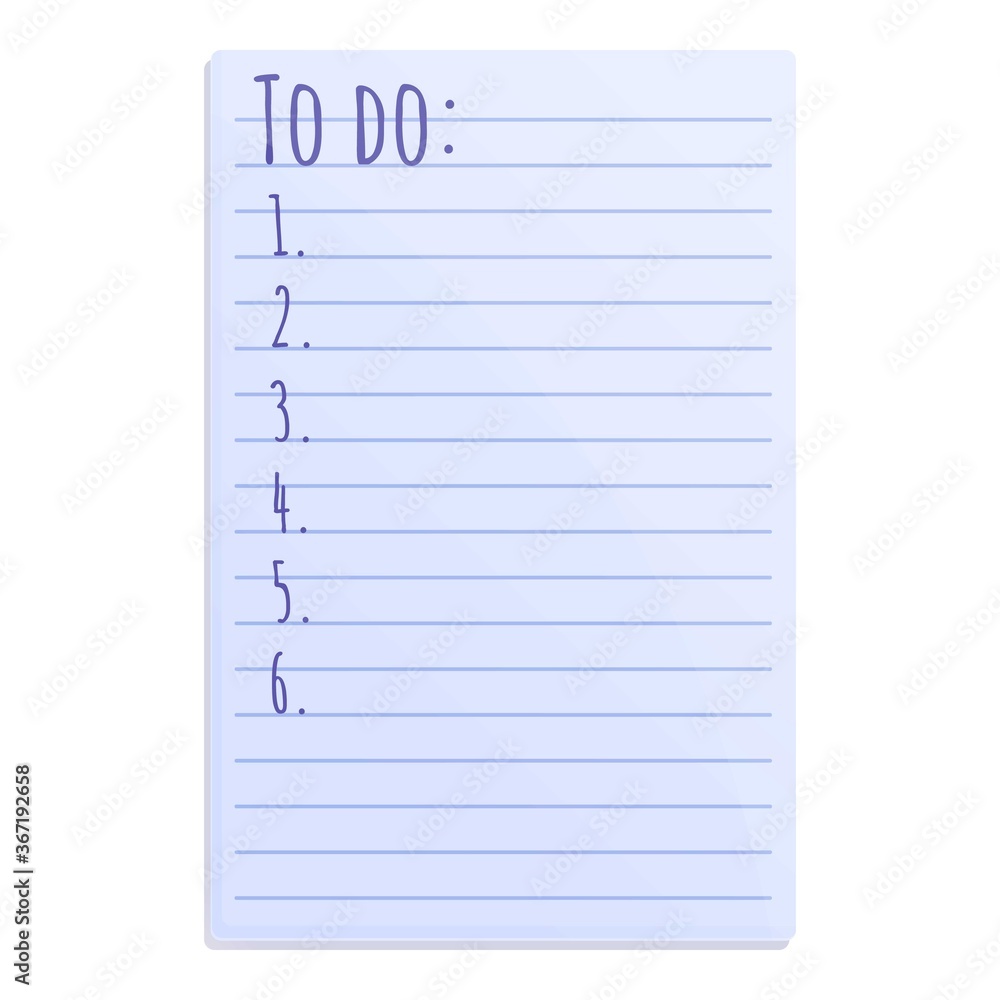 Poster school to do list icon. cartoon of school to do list vector icon for web design isolated on white ba