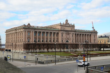 Obraz premium Building landmark in Stockholm, Sweden