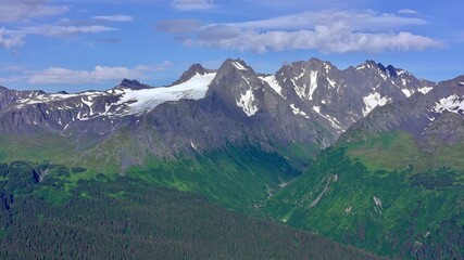Summer glaciers in Alaska 