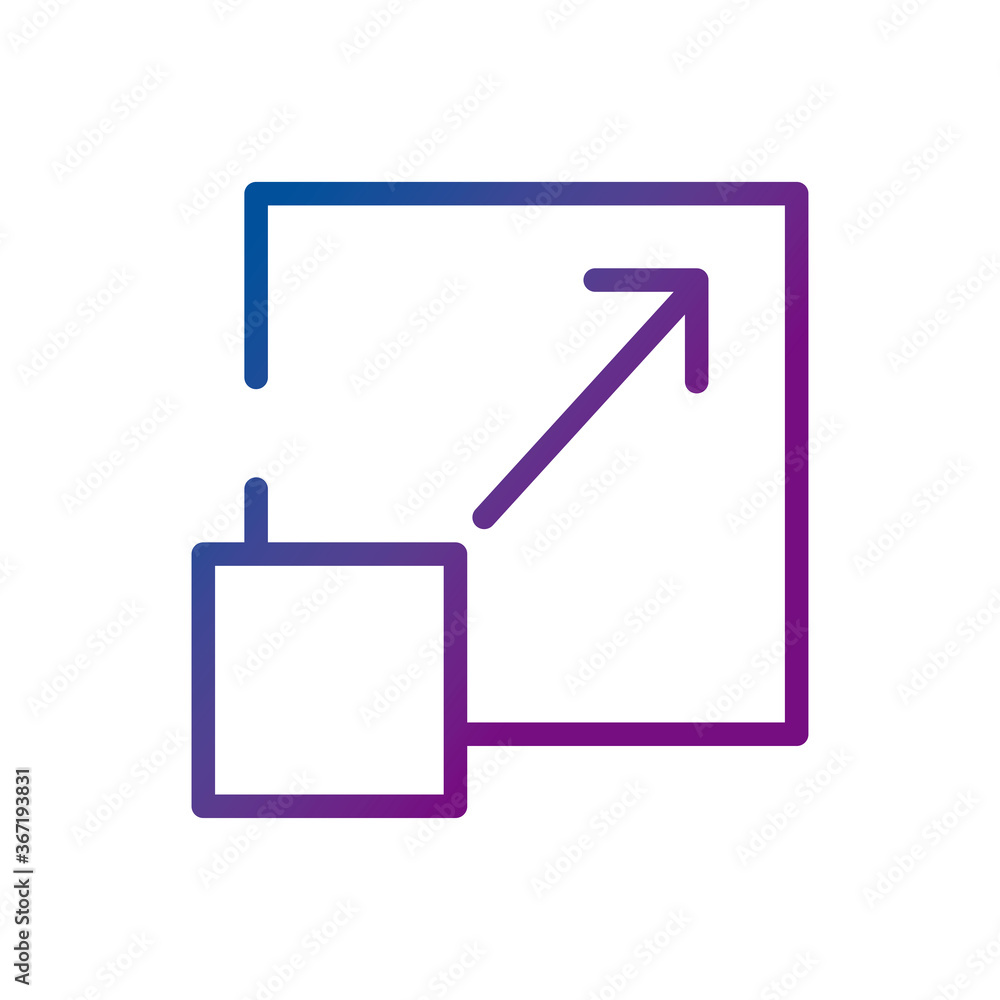 Poster arrow video content button gradient style icon