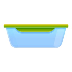 Food container icon. Cartoon of food container vector icon for web design isolated on white background