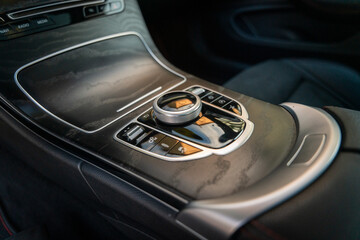 Air flow in a high-class car. Made of aluminum with numerous ui