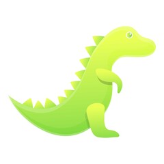 Dino bath toy icon. Cartoon of dino bath toy vector icon for web design isolated on white background