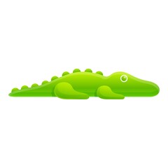 Alligator bath toy icon. Cartoon of alligator bath toy vector icon for web design isolated on white background