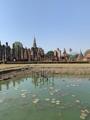 Lac du parc historique de Sukhothaï, Thaïlande