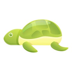 Bath toy turtle icon. Cartoon of bath toy turtle vector icon for web design isolated on white background