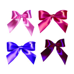 Vector realistic illustration of color bows.