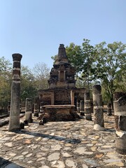 Temple en ruine à Sukhothaï, Thaïlande	