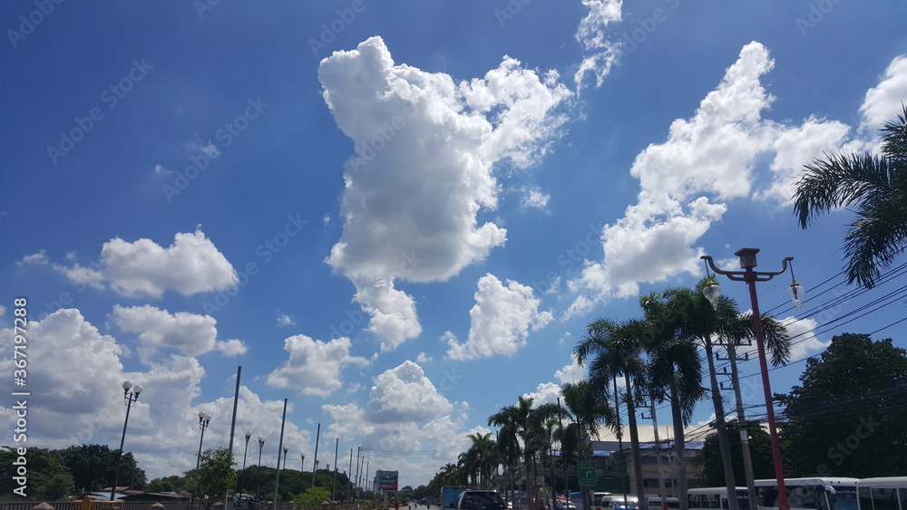 Wall mural time lapse clouds