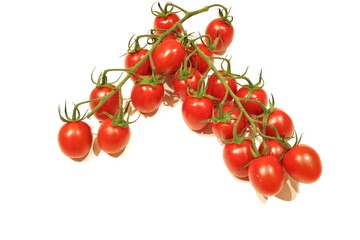 cherry tomatoes on white background
