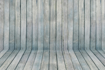 Old gray wood wall panel pattern. Old grey wooden floor texture for background. Empty of dark room.