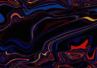 Abstract dark black vector background motion hypnotic psychedelic design, pattern.