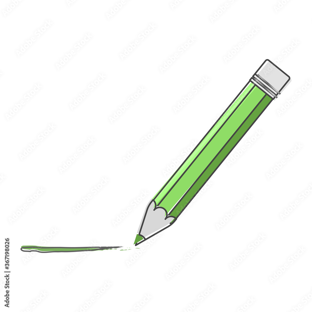 Poster pencil vector icon. pencil for your design cartoon style on white isolated background. layers groupe