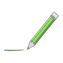 Pencil vector icon. Pencil for your design cartoon style on white isolated background. Layers grouped for easy editing illustration. For your design.