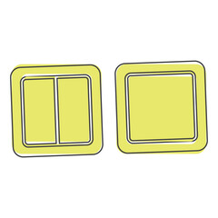 Electrical switch vector icon. Light switch icon cartoon style on white isolated background.