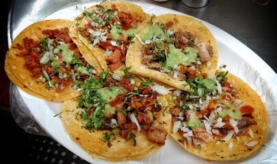 A dish with several 