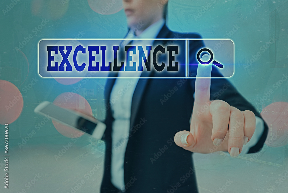 Poster conceptual hand writing showing excellence. concept meaning quality which is unusually good and surp