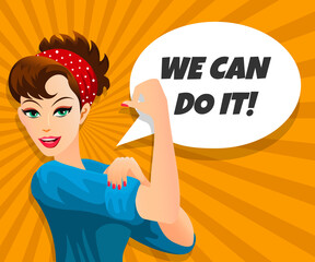 We can do it retro poster