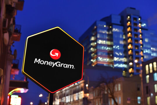 Kiev / Ukraine - 01.22.18: Sign of The MoneyGram International