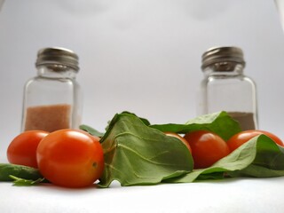
homemade cherry tomato and lettuce salad