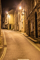 Mevagissey, small village in Cornwall by night