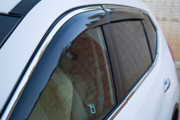 Deflectors for side Windows of the car.Car accessory. Additional equipment.
