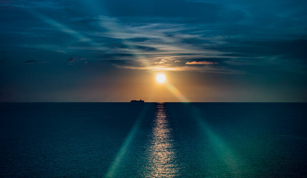 sunset over the sea