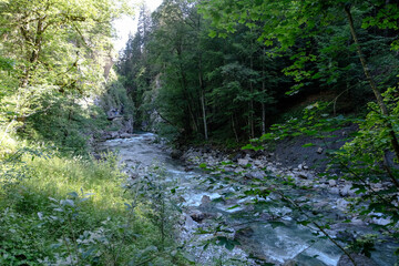 Obraz premium Travel destination Breitachklamm in the allgaeu alps, Bavaria, Germany, Europe