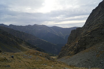 Sunset view from the top of the mountain