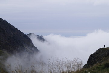 fog over the mountains