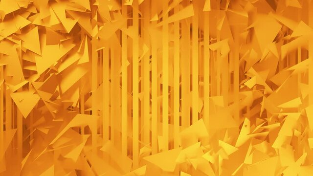 Polygons and Lines Orange Geometric Abstract Background