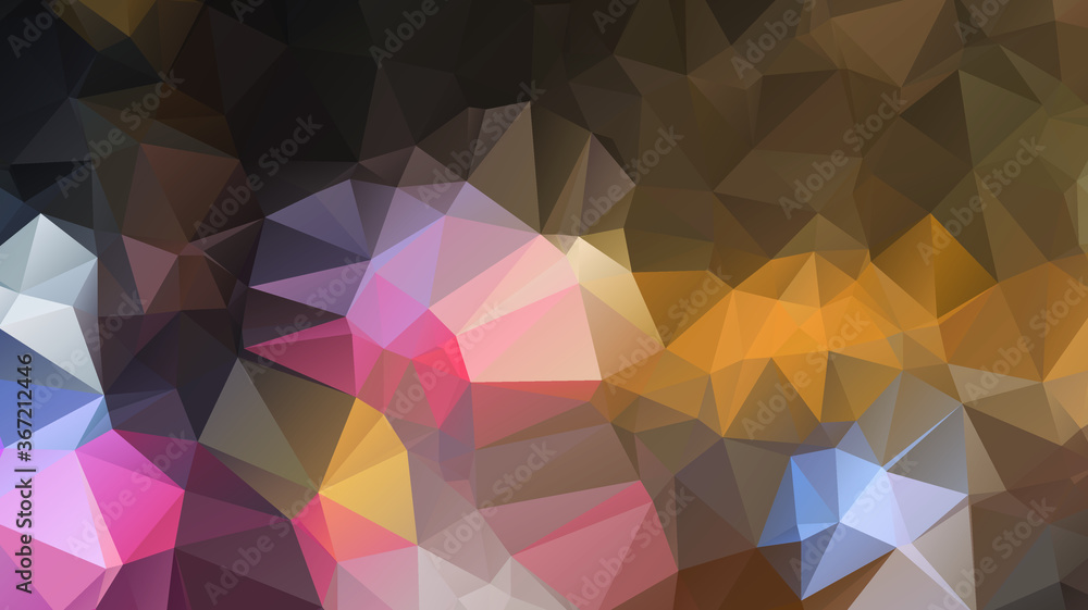 Poster light luxury gold vector polygon abstract layout , low poly background . vector blurry triangle text