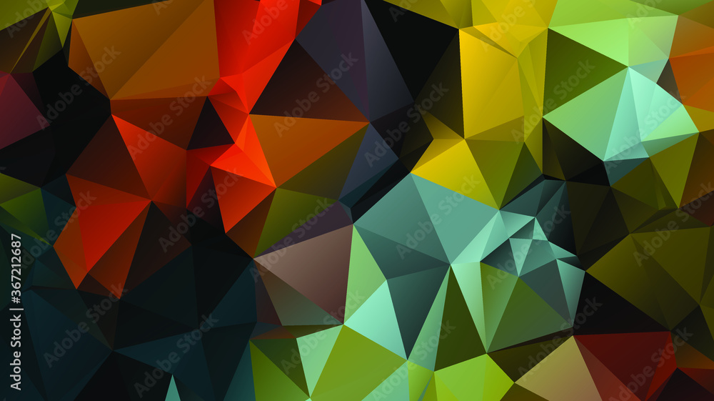 Poster light luxury gold vector polygon abstract layout , low poly background . vector blurry triangle text
